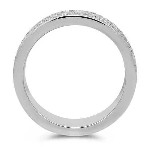14K Solid White Gold Womens Diamond Eternity Ring Band 1.54 Ctw