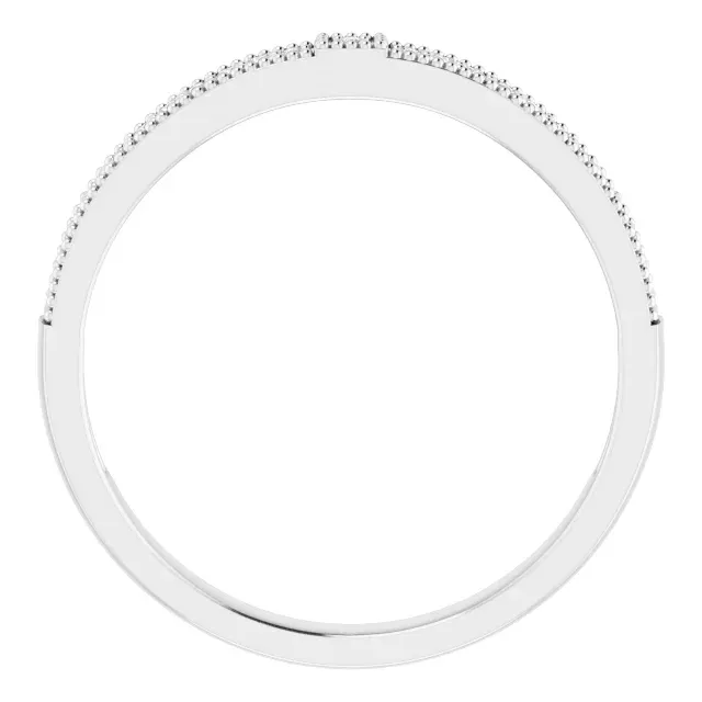 14K White .07 CTW Diamond Stackable Ring