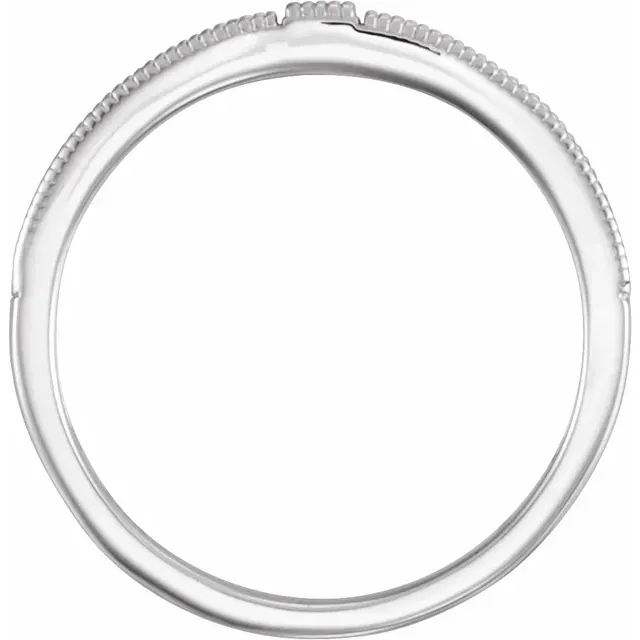 14K White .07 CTW Diamond Stackable Ring