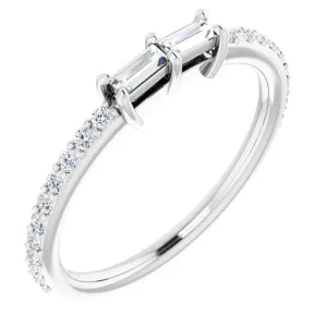 14K White 1/3 CTW Diamond Ring