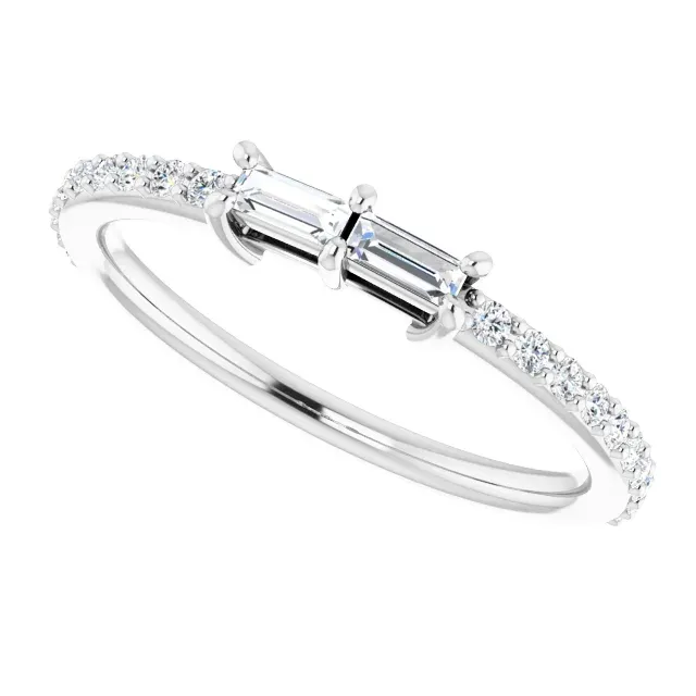 14K White 1/3 CTW Diamond Ring
