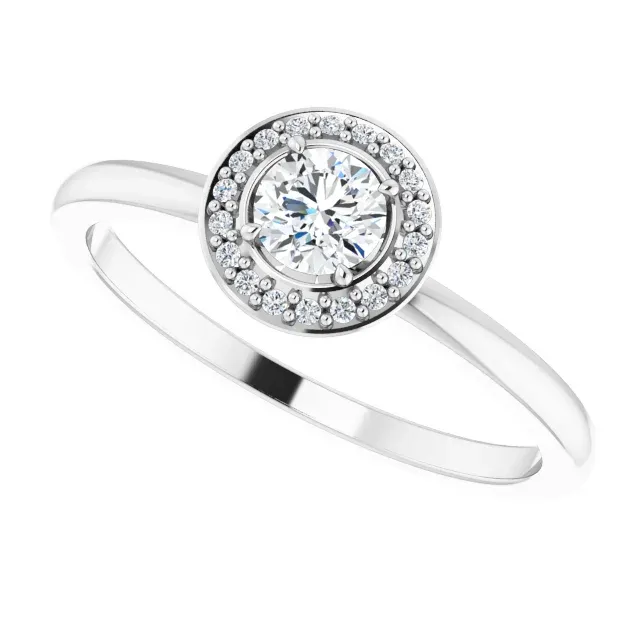 14K White 1/3 CTW Diamond Ring