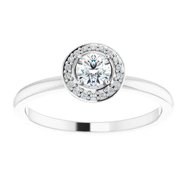 14K White 1/3 CTW Diamond Ring