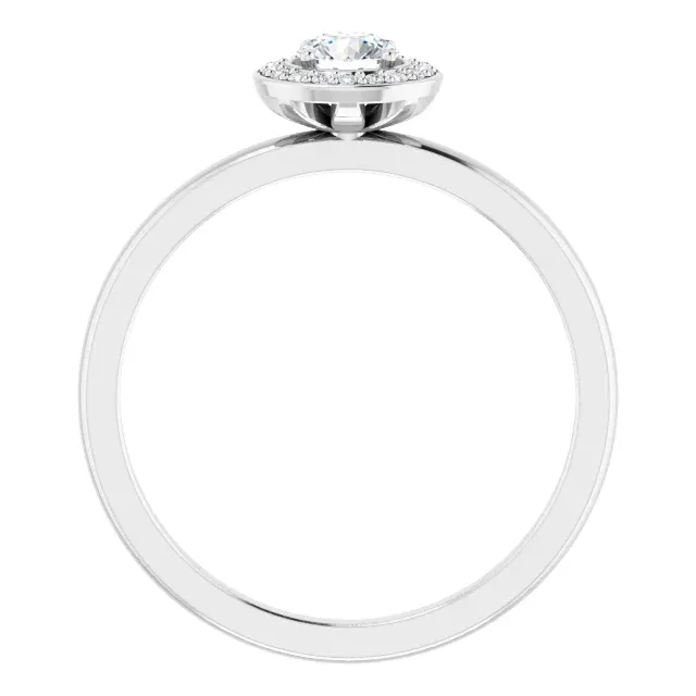 14K White 1/3 CTW Diamond Ring