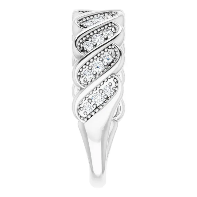 14K White 1/4 CTW Diamond Stackable Ring