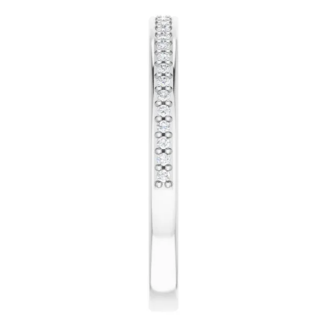 14K White 1/8 CTW Diamond Anniversary Band