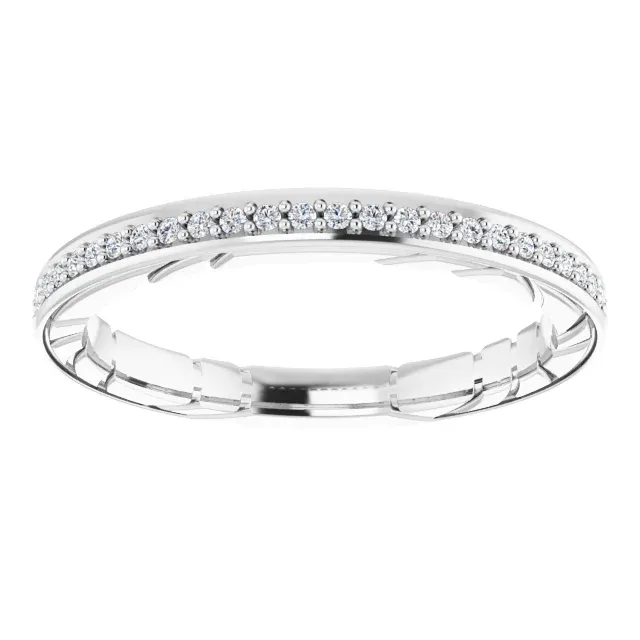 14K White 1/8 CTW Diamond Anniversary Band