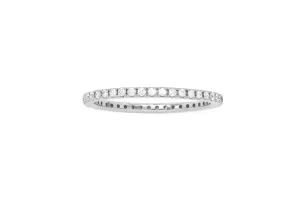 14k White Gold Diamond Stackable Band Ring