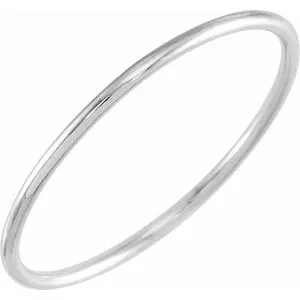 14K White Stackable Ring Size 5