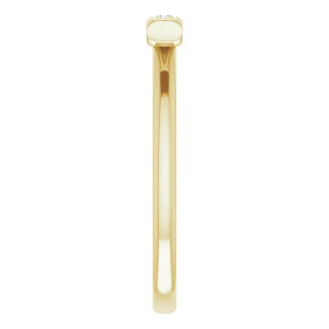 14K Yellow 1/10 CTW Diamond Bar Ring