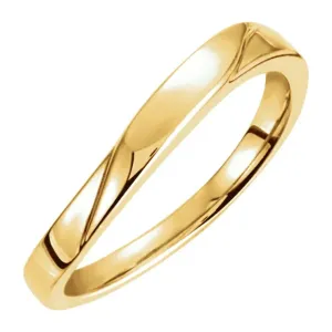 14K Yellow 3 mm Stackable Ring