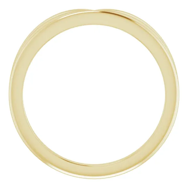 14K Yellow Crown "V" Ring