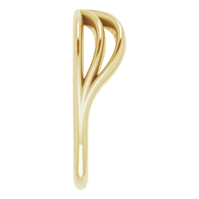 14K Yellow Crown "V" Ring