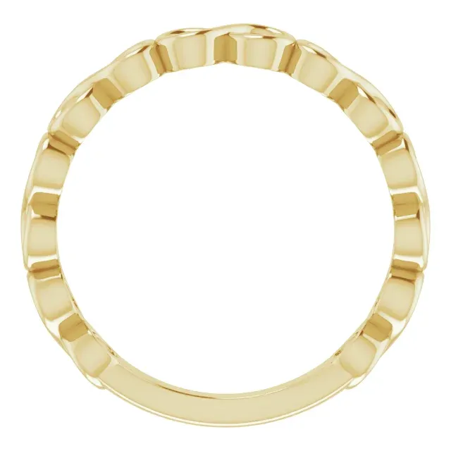 14K Yellow Infinity Stackable Ring