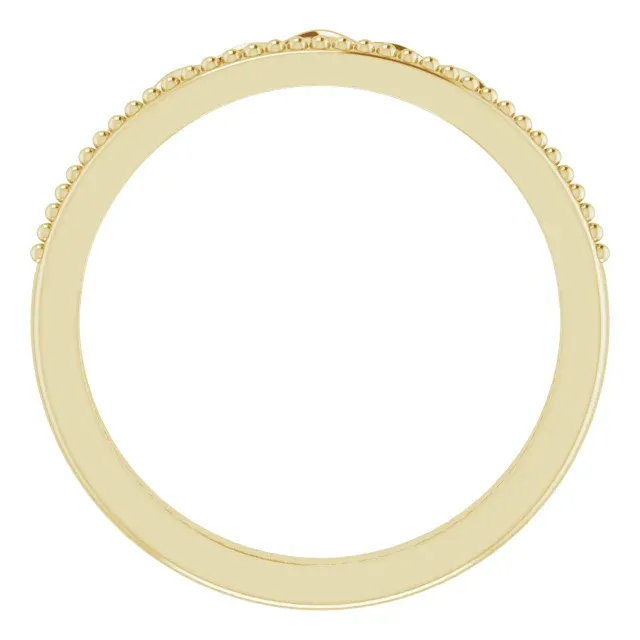 14K Yellow Stackable Crown Ring
