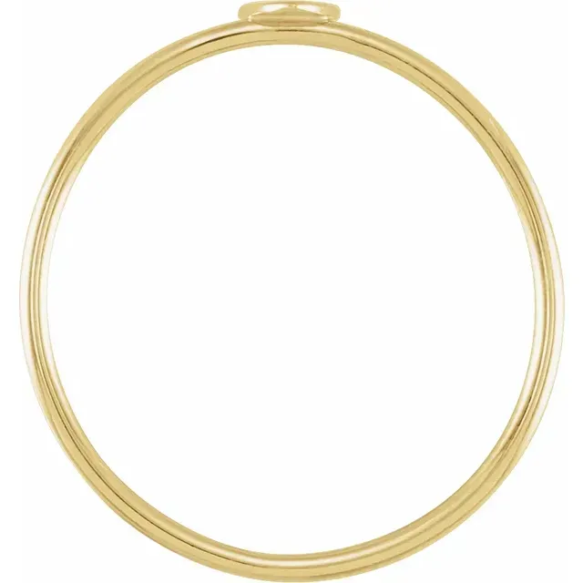 14K Yellow Stackable Heart Ring Size 7