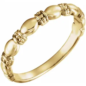 14K Yellow Stackable Ring