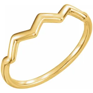 14K Yellow Stackable Ring