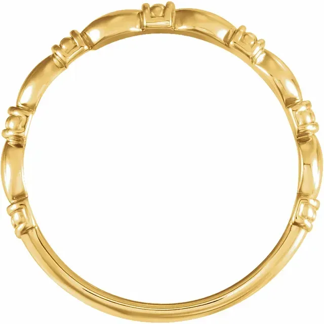 14K Yellow Stackable Ring