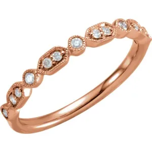 1/8 CTW Natural Diamond Stackable Ring