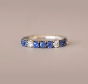2.34ctw. Diamond Cut Sapphire Ring