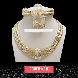 African Crystal Bride Jewelry Sets