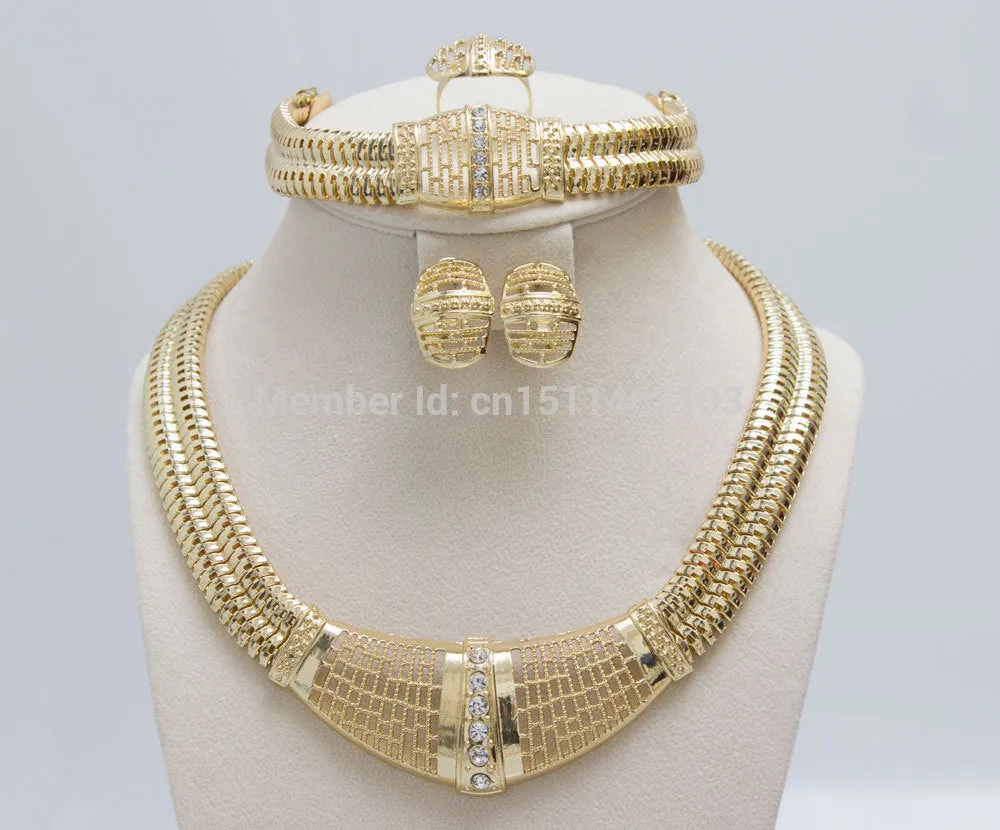 African Crystal Bride Jewelry Sets
