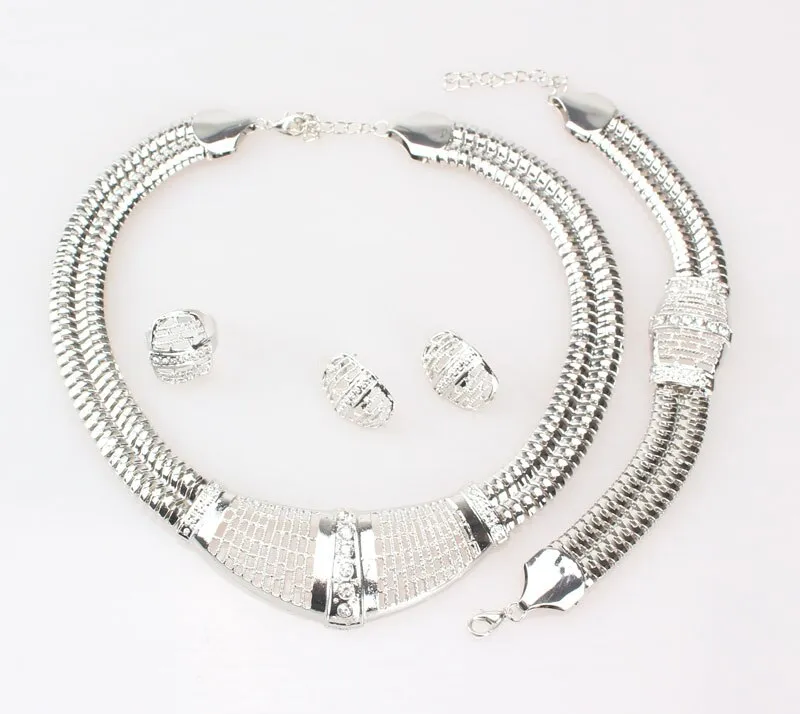 African Crystal Bride Jewelry Sets
