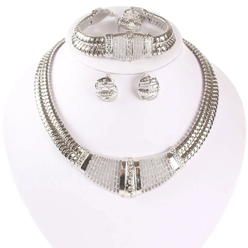African Crystal Bride Jewelry Sets