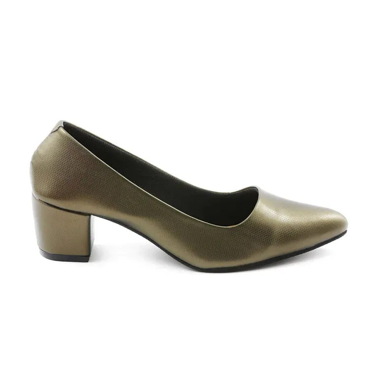 Antonio Heeled Pumps Olive Green