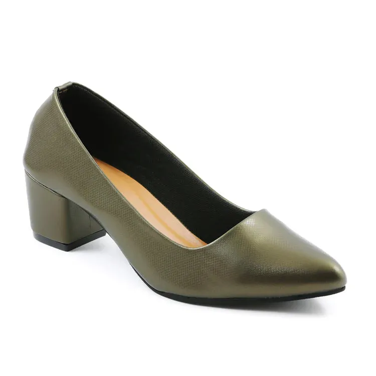 Antonio Heeled Pumps Olive Green