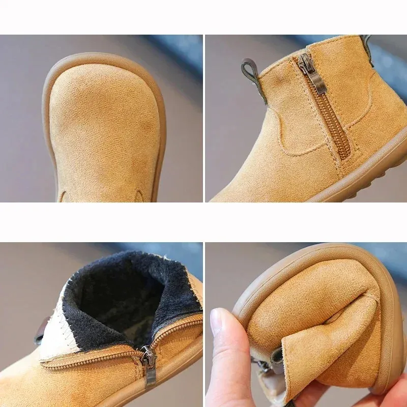 Autumn Winter Suede Ankle Boots for Babies & Toddlers