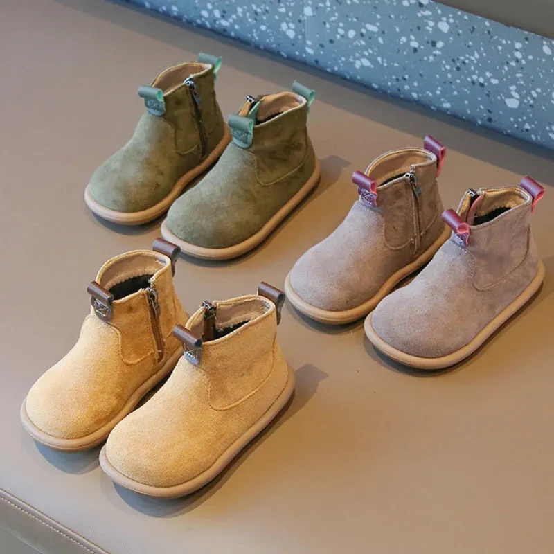 Autumn Winter Suede Ankle Boots for Babies & Toddlers
