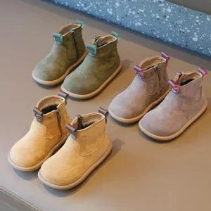 Autumn Winter Suede Ankle Boots for Babies & Toddlers