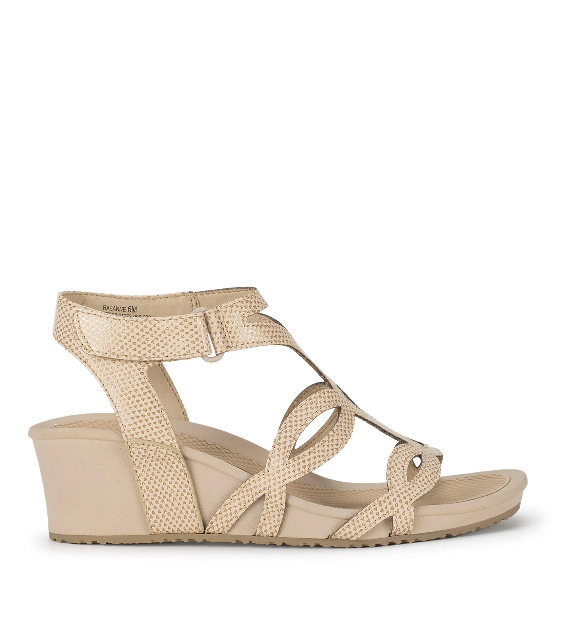 BareTraps Womens Raeanne Faux Leather Strappy Wedge Sandals Tan 9 Medium (B,M)