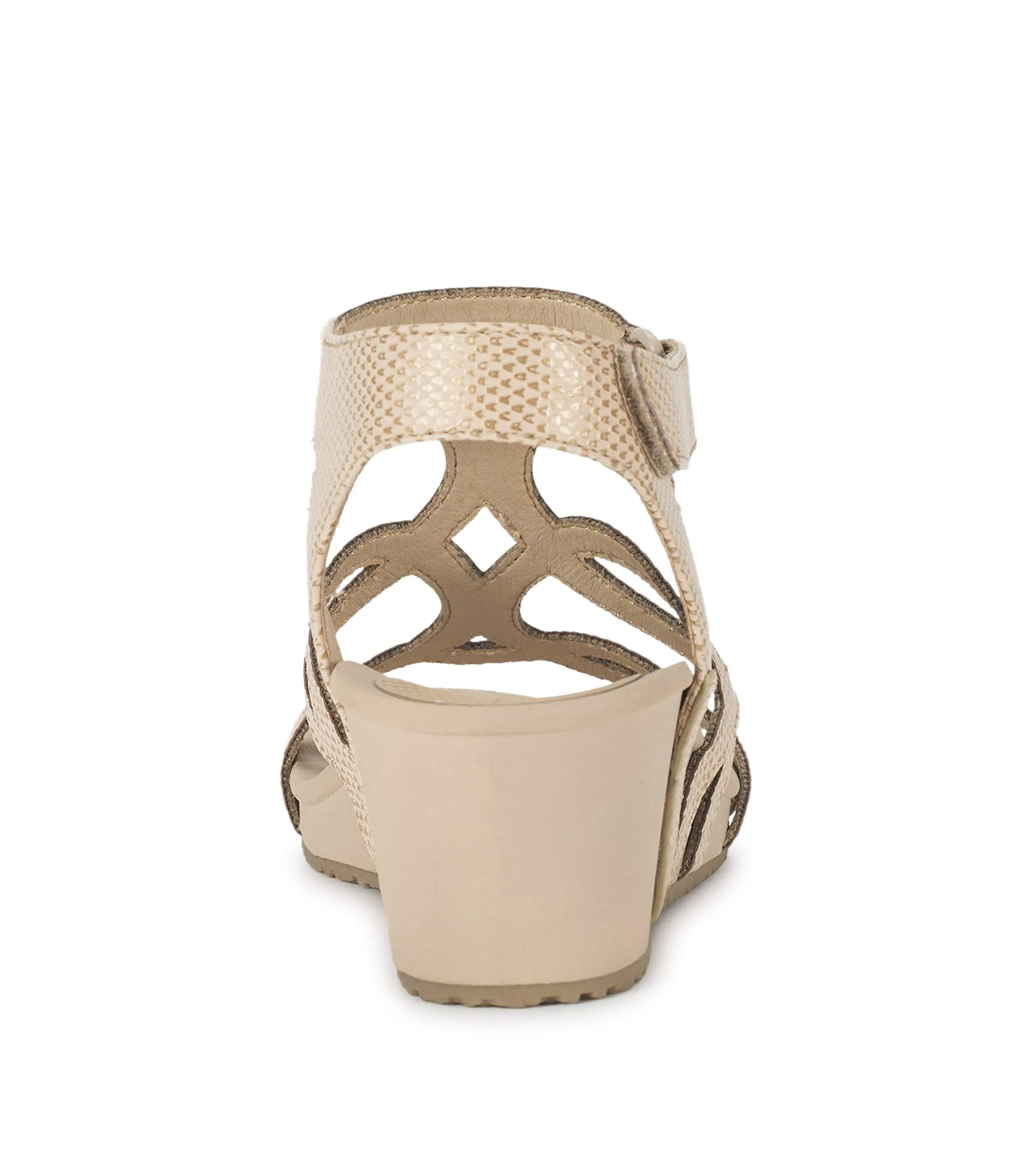 BareTraps Womens Raeanne Faux Leather Strappy Wedge Sandals Tan 9 Medium (B,M)