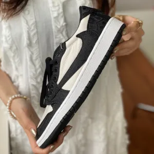 Black Custom Low Air Jordan 1 x Travis Scott