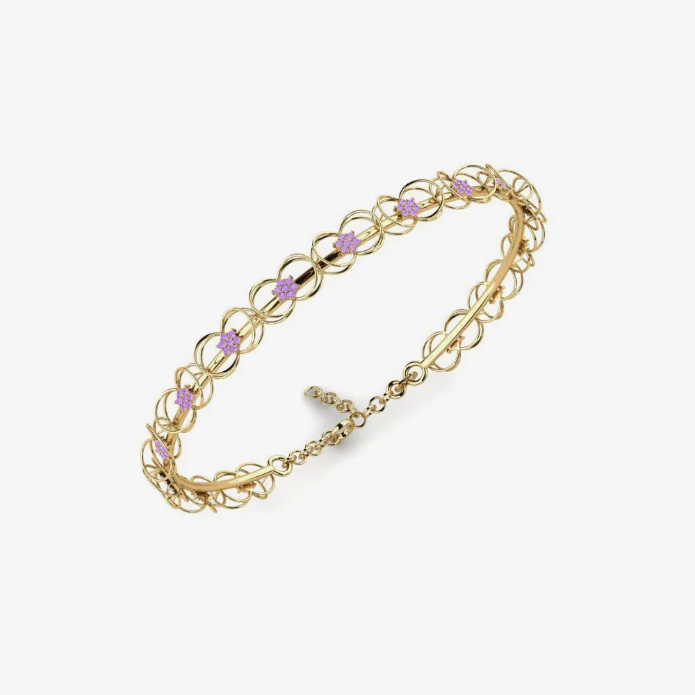 Bracelet Shane - Amethyst Stone