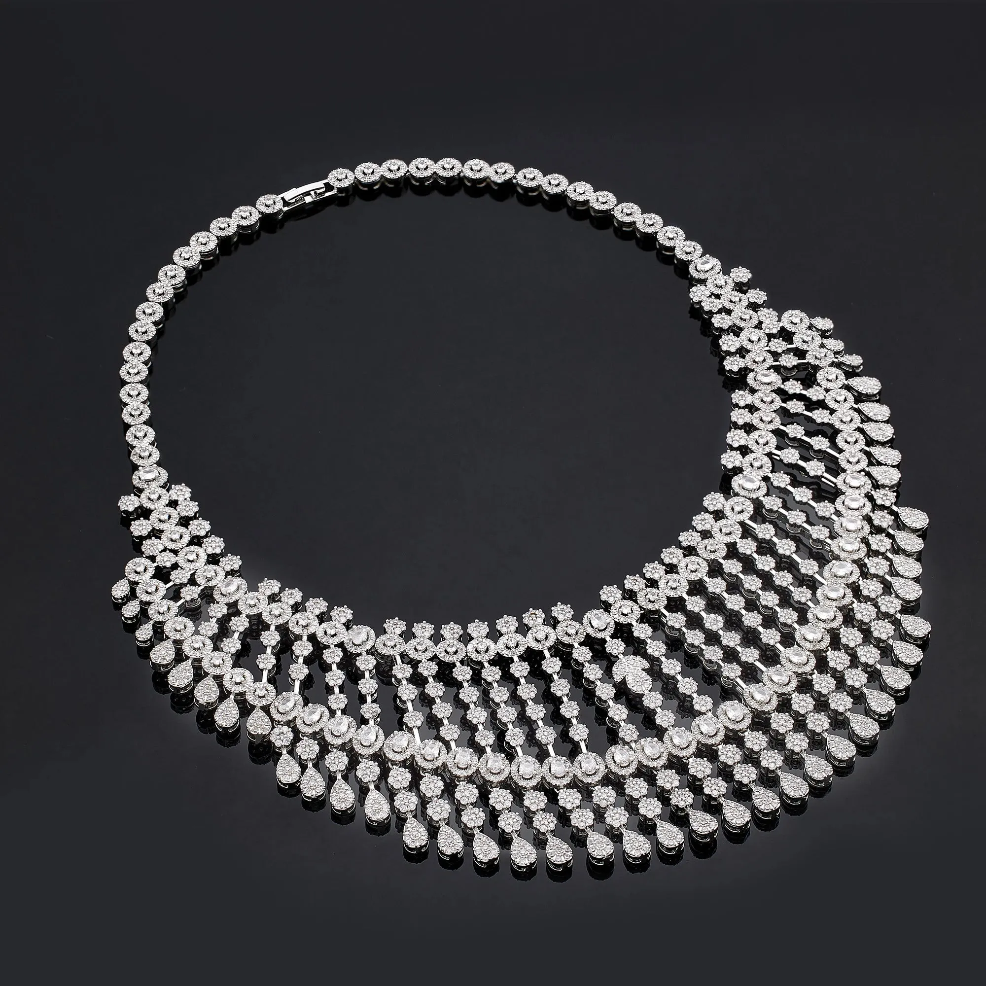 Bride Wedding Jewelry Set for Women Luxury Jewelry and Accessories Bride Elegant Necklace and Earring Set