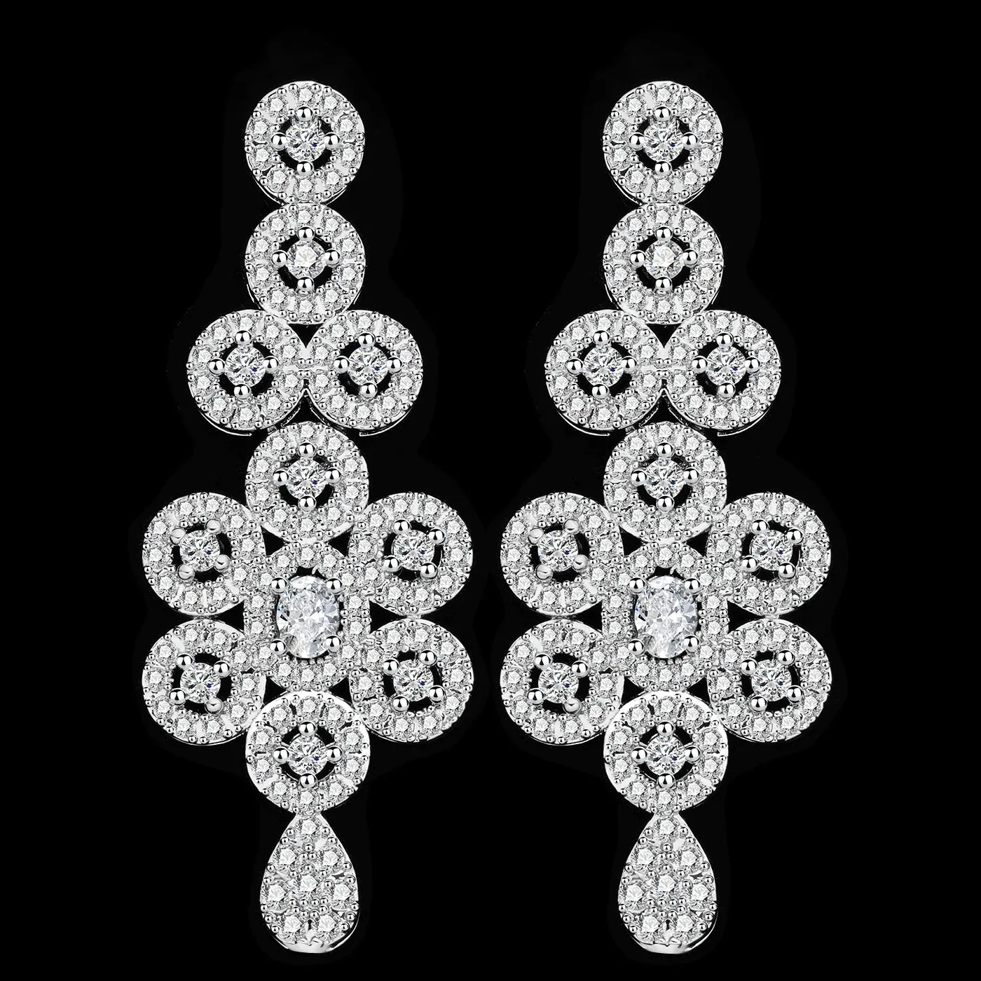 Bride Wedding Jewelry Set for Women Luxury Jewelry and Accessories Bride Elegant Necklace and Earring Set