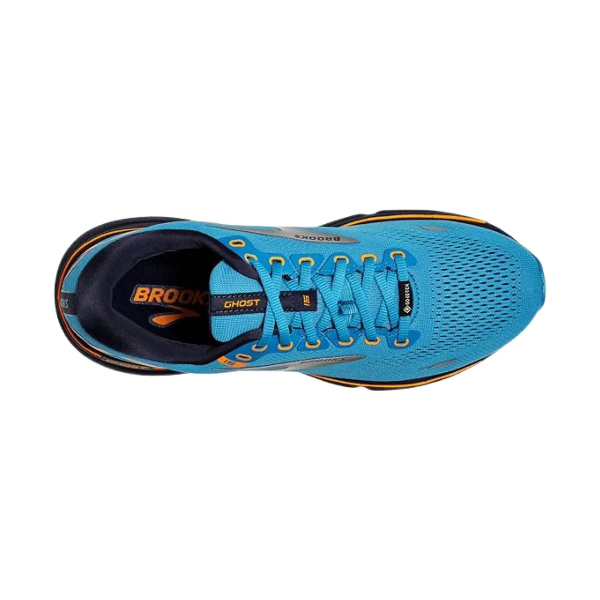 Brooks Men's Ghost 15 GTX Running Shoes - Blue/Peacoat/Orange