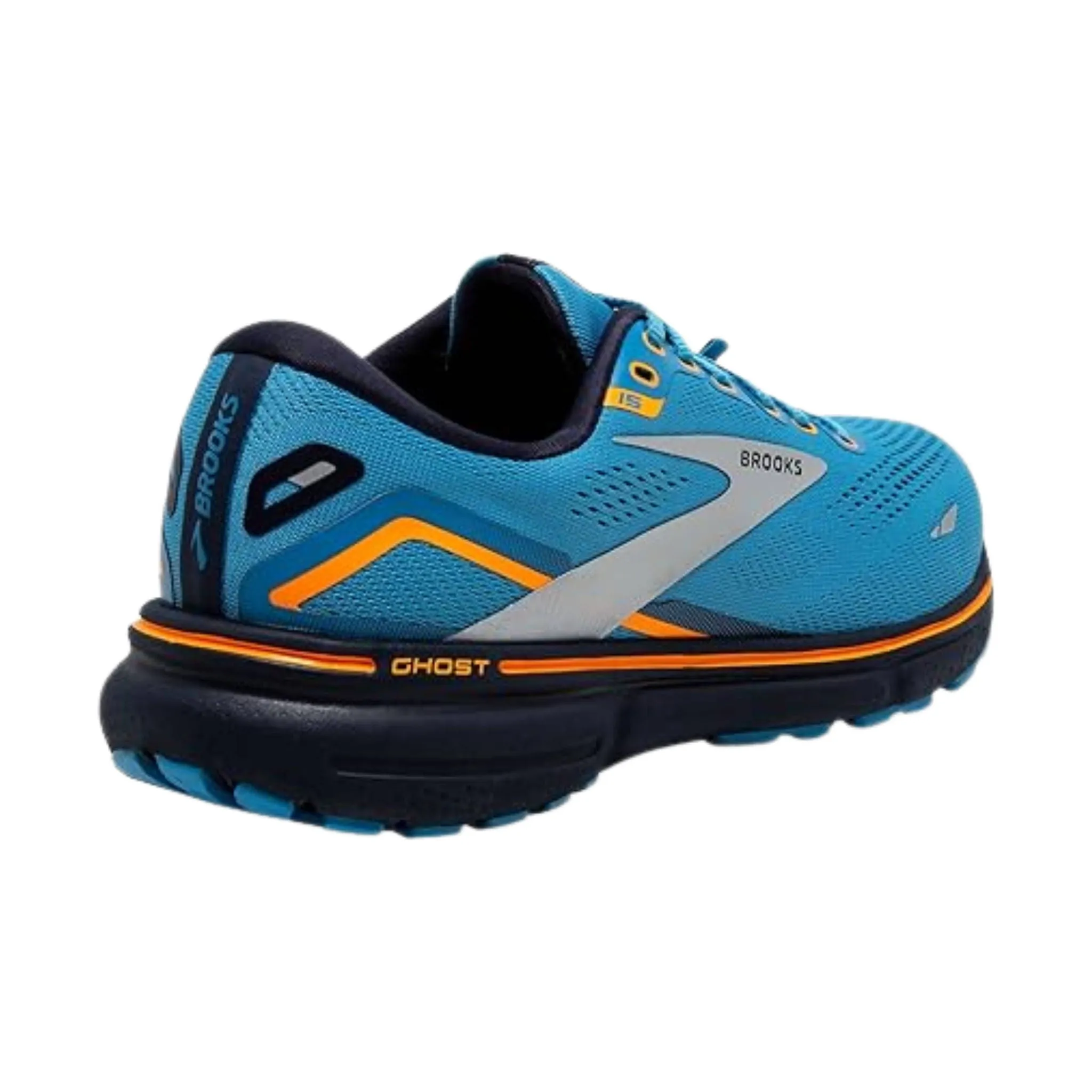Brooks Men's Ghost 15 GTX Running Shoes - Blue/Peacoat/Orange