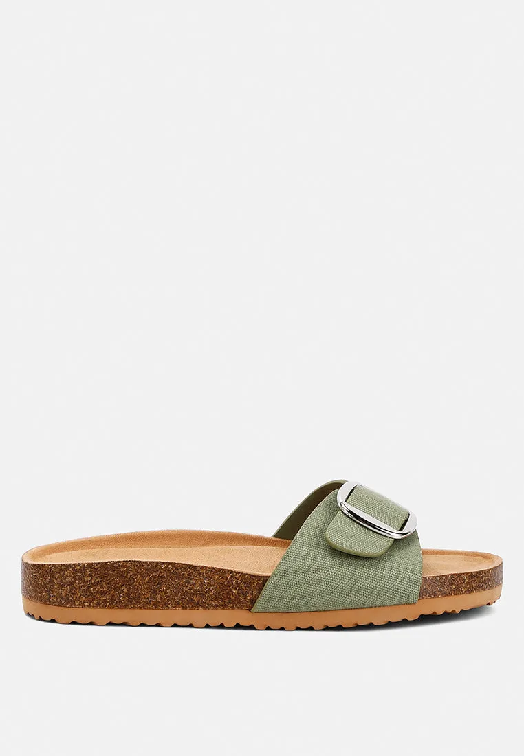 Buckle Strap Slip-On Sandals By RAG