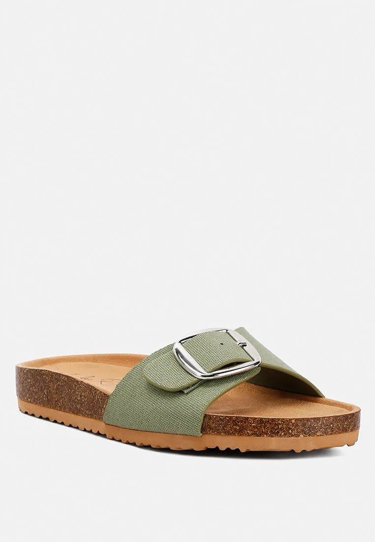 Buckle Strap Slip-On Sandals By RAG