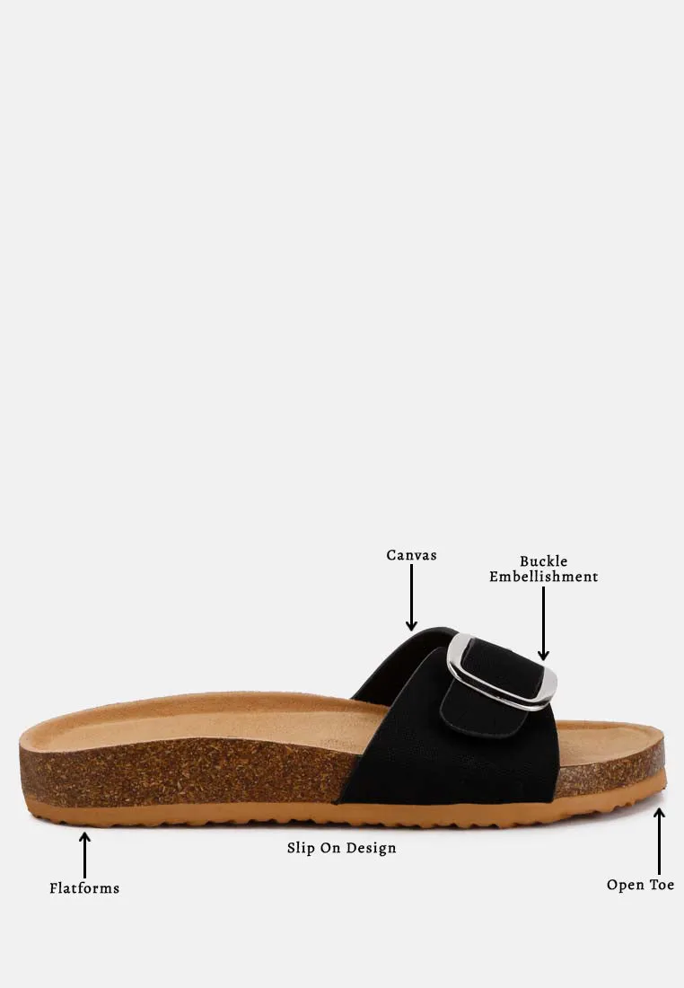 Buckle Strap Slip-On Sandals By RAG
