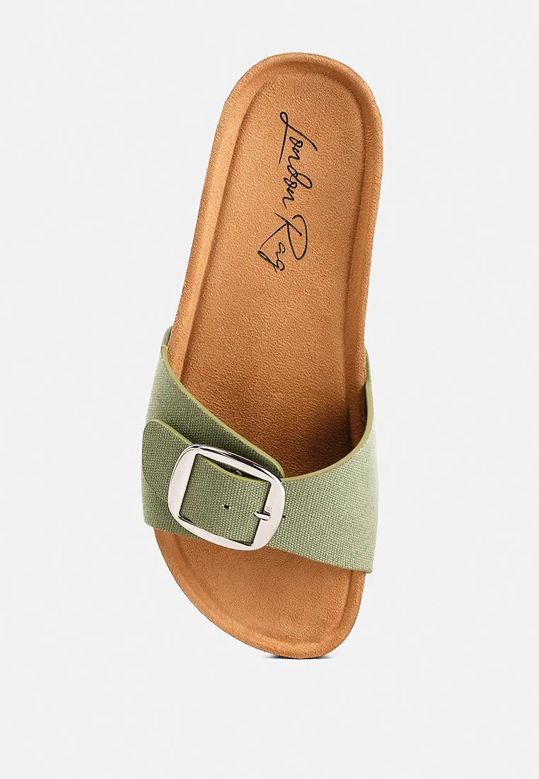 Buckle Strap Slip-On Sandals By RAG