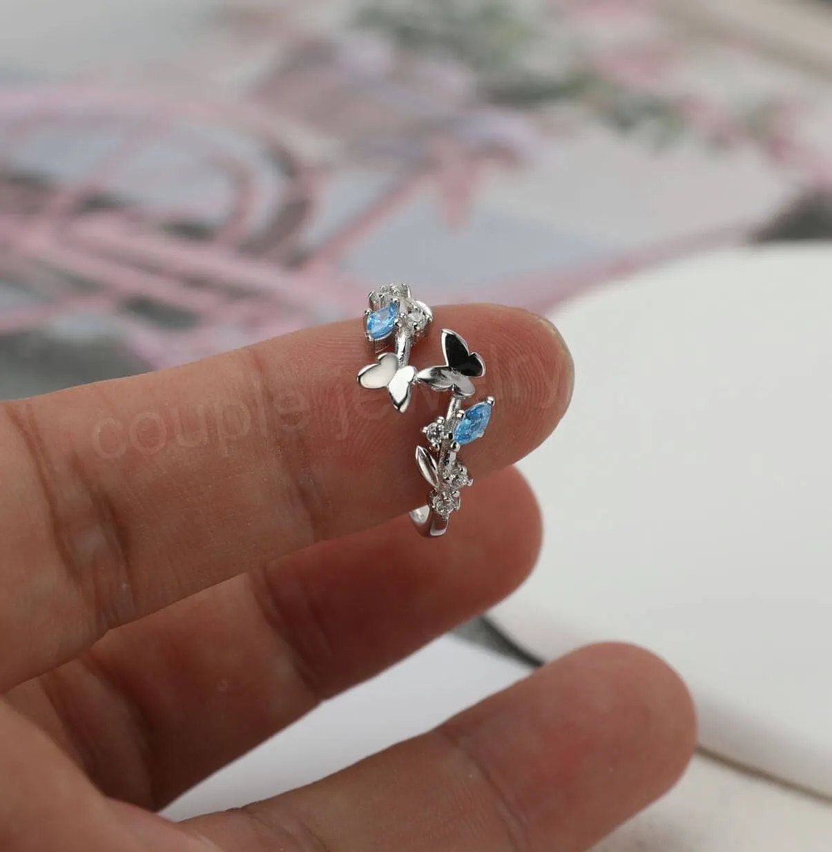 Butterfly & Whale Matching Rings