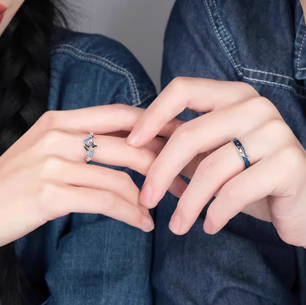 Butterfly & Whale Matching Rings