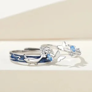 Butterfly & Whale Matching Rings