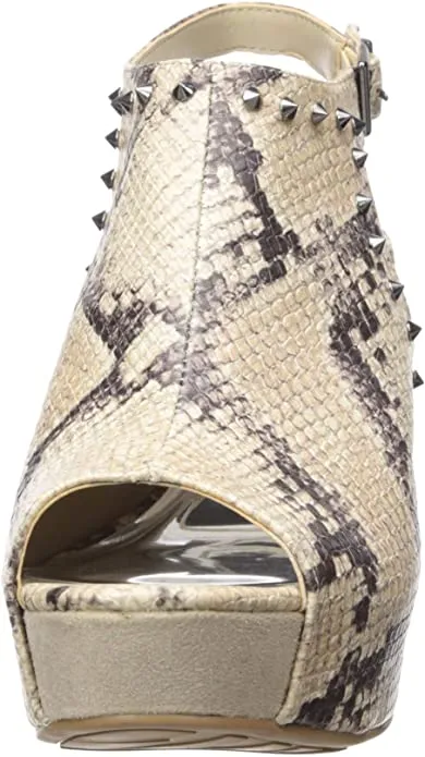Carlos by Carlos Santana Women's Marcia Heeled Sandal, Natural, 5.5 M M US